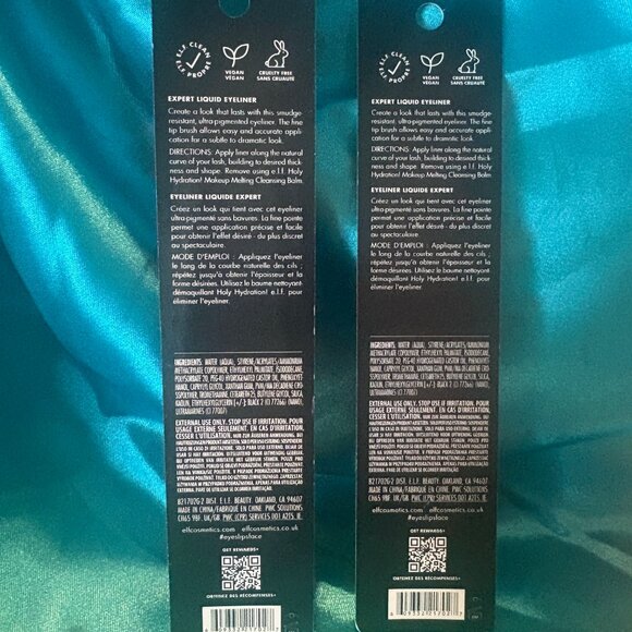 2 ELF EXPERT LIQUID EYELINERS JET BLACK #21702 NEW SEALED - Picture 3 of 3